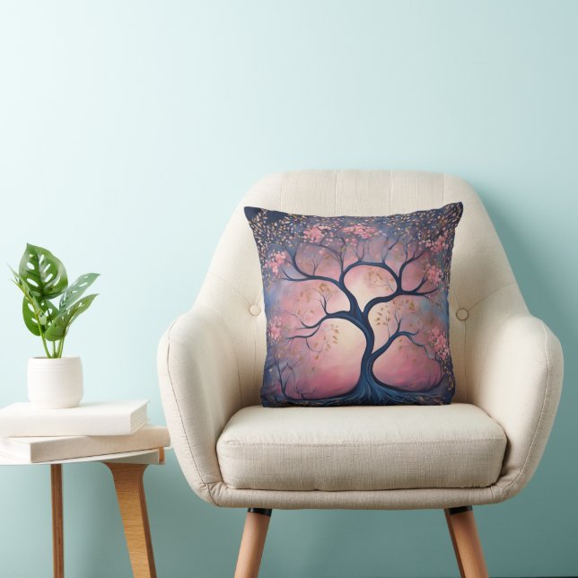 Rose wachsen Bäume und Kunst Kissen (Stuhl )
