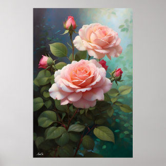 Rose | WallArt | Ölmalerei Poster