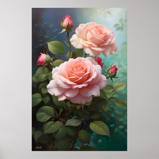 Rose | WallArt | Ölmalerei Poster (Vorne)