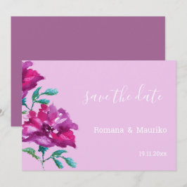 Rose Wasserfarben Handgemalt Save The Date