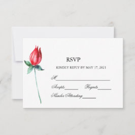 Rose Wasserfarbenfrohe Hochzeit RSVP Karte