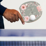 Rose Watercolor Personalisiert | Sage Green Tischtennis Schläger<br><div class="desc">Genießen Sie eine Tischtennispartie mit einem Paddel ganz alleine mit einer modernen und femininen Sage Green Watercolor Rose Wreath Personalisiert Ping Pong Paddle Paddle. Paddle Design verfügt über ein Trio von Aquarellfarben-Rose auf einem botanischen Kranz und elegante Skripte für Ihren Namen und Monogramm. Personalisieren Sie mit Ihrem eigenen Namen und...</div>