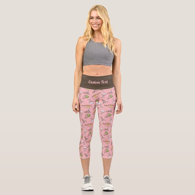 Rose Weintrauben Leggings (Vorderseite)