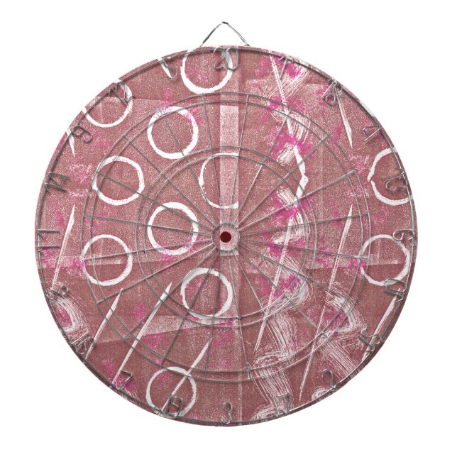 Rose Weiß Abstrakt Dartscheibe (vorne)