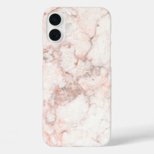 Rose Weißer Marmor iPhone 16 Plus Hülle