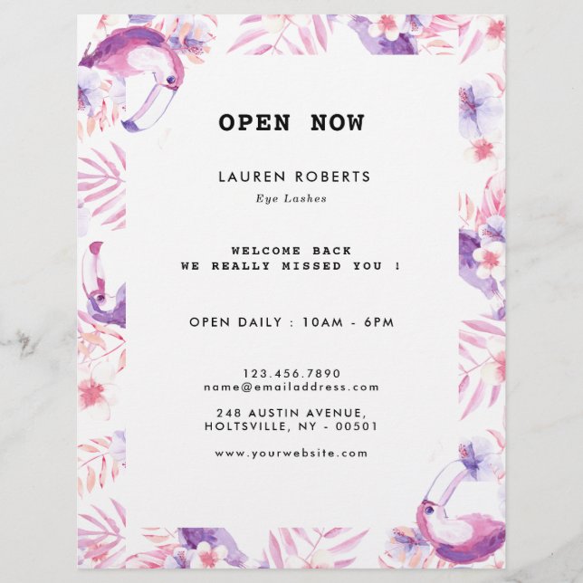 Rose White Luxe Eyelashes Flyer (Vorne)