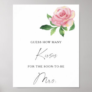 Rose - Wie viele Küsse Brautparty-Spiel Poster