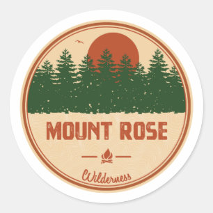 Rose Wilderness Nevada Runder Aufkleber