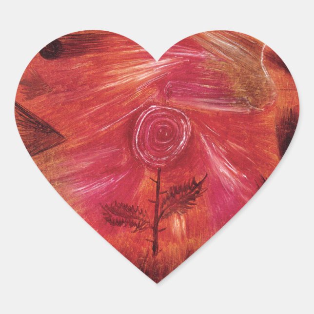 Rose Wind Herz-Aufkleber (Vorderseite)