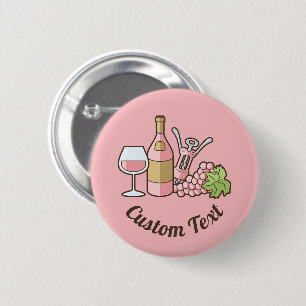 Rose Wine Button