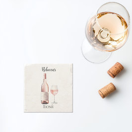 Rosé Wine Lover Untersetzer - Personalisierter Wei