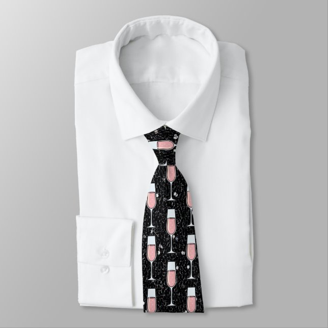 Rose Wine Pattern Krawatte (Gebunden)