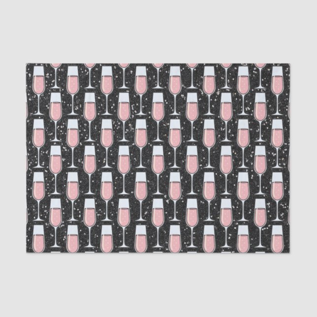 Rose Wine Pattern Seidenpapier (Vorderseite)