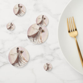 Rose Winter Wedding Bride Golden Shiny Party Konfetti