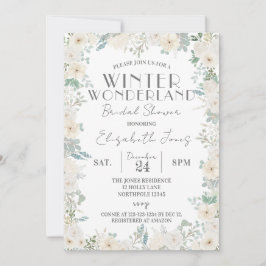 Rose Winter Wonderland Brautparty Einladung