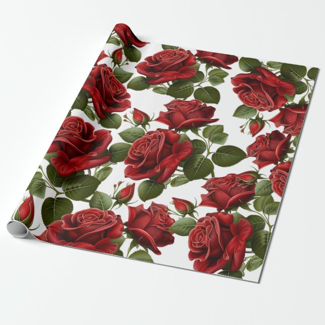 Rose Wrapping Paper Geschenkpapier (Ungerollt)