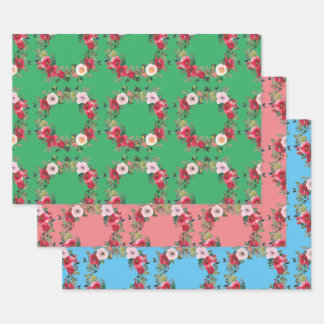 Rose Wrapping Paper Geschenkpapier Set