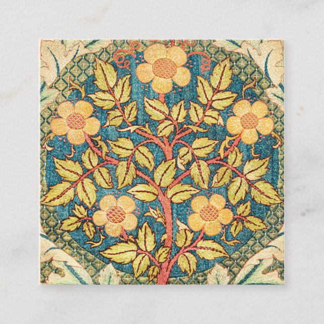 Rose Wreath von William Morris Quadratische Visitenkarte (Vorderseite)