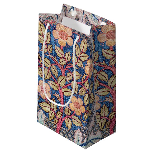 Rose Wreath, William Morris Kleine Geschenktüte (Vorderseite Schrägansicht)