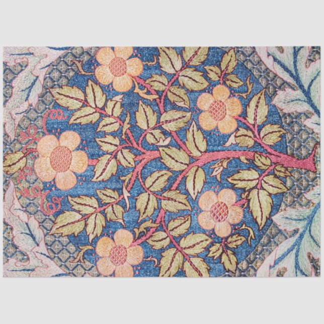 Rose Wreath, William Morris Seidenpapier (Vorderseite)
