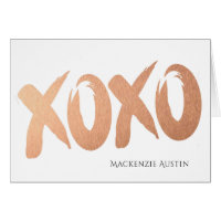 Rose XOXO Gold | Chic Glam Girly Brushstroke Love
