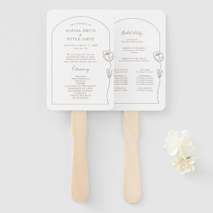 Rose-Zeremonie-Programm Hand-Fan Fächer