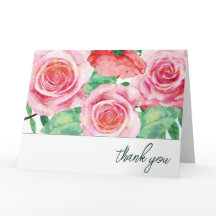 Rose zu Aquarellfarben Vielen Dank