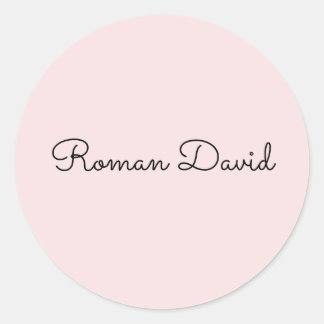 Rose Zucker Pinkisch personalisiert Runder Aufkleber