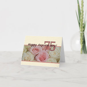 Rose zum 75. Jahrestag Karte