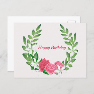 Rose zum Geburtstag Postkarte