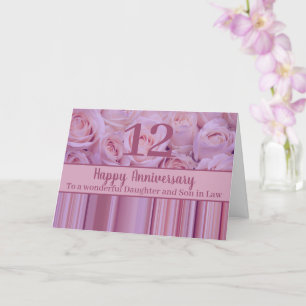 Rose zum Hochzeitstag vollständig anpassbar Karte