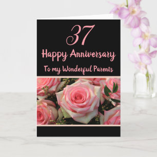 Rose zum Hochzeitstag vollständig anpassbar Karte