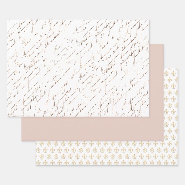 Rose zur Lilie von Französisch-Skripten: Rosa Geschenkpapier Set (Set)