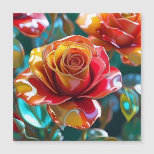 Rose zur Touch des Herzens Magnetkarte