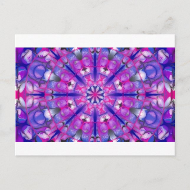 Roseandbluemandala Postkarte (Vorderseite)