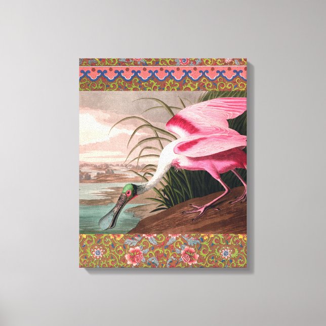 Roseate Spoonbill Audubon Bird Wildlife Leinwanddruck (Vorderseite)