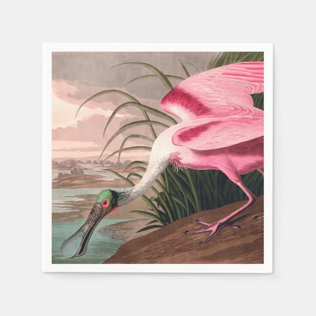 Roseate Spoonbill Audubon Bird Wildlife Serviette (Vorderseite)