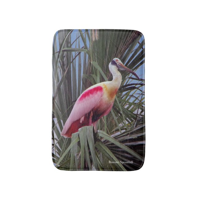 Roseate Spoonbill bathmat Badematte (Vorderseite Vertikal)