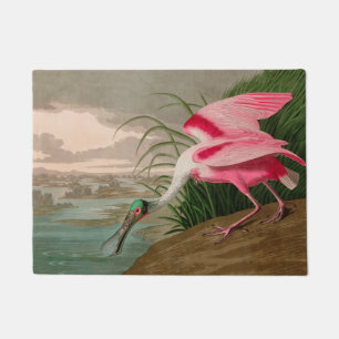 Roseate Spoonbill Birds of America Audubon Print Fußmatte