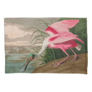 Roseate Spoonbill Birds of America Audubon Print Kissenbezug