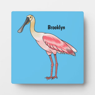 Roseate-Spoonbill-Cartoon Fotoplatte