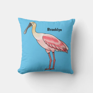 Roseate-Spoonbill-Cartoon Kissen