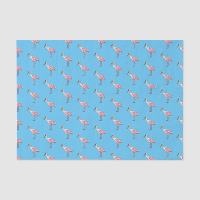 Roseate-Spoonbill-Cartoon Seidenpapier (Vorderseite)