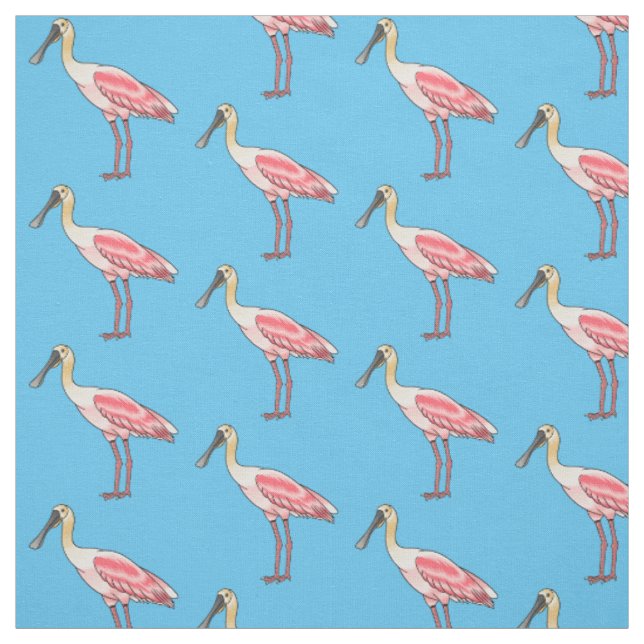 Roseate-Spoonbill-Cartoon Stoff (Muster)