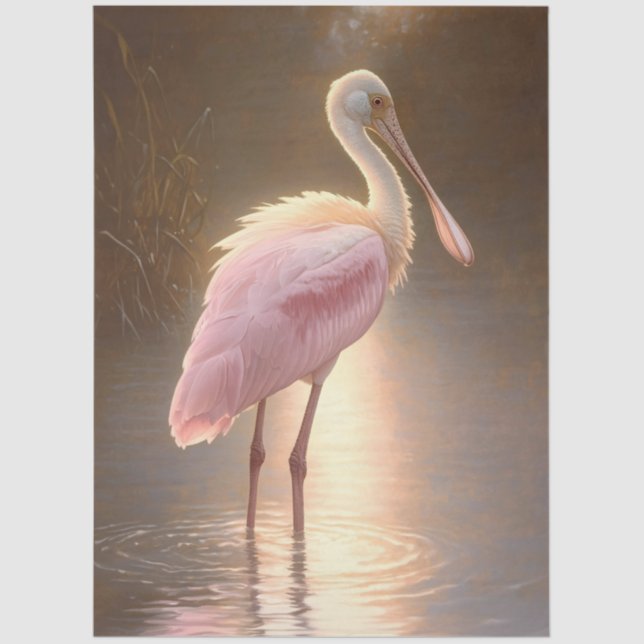 Roseate Spoonbill Decoupage Seidenpapier (Vorderseite)