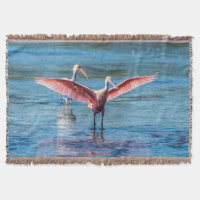 Roseate Spoonbill Throw Blanket