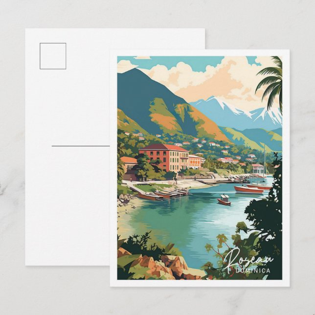 Roseau Dominica Kunst, Dichtung und Musik Postkarte (Vorne/Hinten)