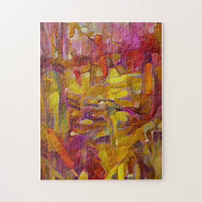roseaux de la nature, puzzle de couleurs vibrantes (Vertical)