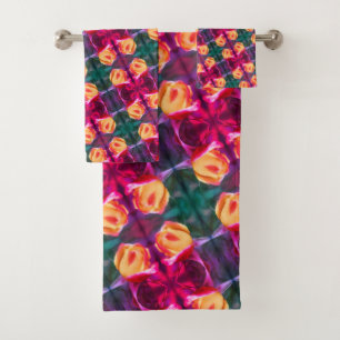 Rosebud Jaune Peinture Abstraite Fleur Art