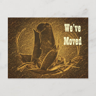 Rosebud New Address Moving Postcard Ankündigungspostkarte